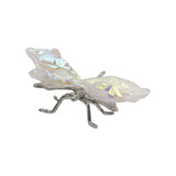 Quartz & Black Kaynite Dragonfly ornaments with electroplated painted metal frame S/ M size