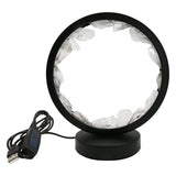 Multi-gemstones round shape acrylic base lamp  white/yellow / blue light table lamp with a USB cable
