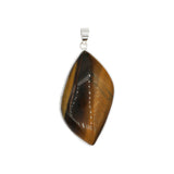 Rose quartz/tiger eye/black agate /amethyst/fluorite gemstone leaf shape pendant with silver color metal