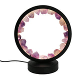 Multi-gemstones round shape acrylic base lamp  white/yellow / blue light table lamp with a USB cable