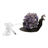 Gemstone chip Snail Lamp copper Base cold light USB cable Lamp