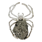 Pyrite multi-style insect/animal ornaments with silver/gold plated base