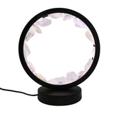 Multi-gemstones round shape acrylic base lamp  white/yellow / blue light table lamp with a USB cable