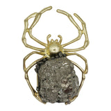 Pyrite multi-style insect/animal ornaments with silver/gold plated base