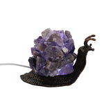 Gemstone chip Snail Lamp copper Base cold light USB cable Lamp