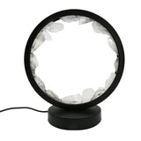 Multi-gemstones round shape acrylic base lamp  white/yellow / blue light table lamp with a USB cable