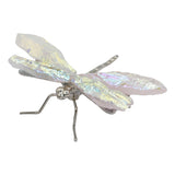 Quartz & Black Kaynite Dragonfly ornaments with electroplated painted metal frame S/ M size