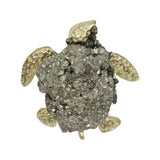 Pyrite multi-style insect/animal ornaments with silver/gold plated base