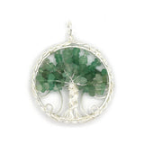 Rose quartz/amethyst/tourmaline/citrine/green aventurine and mix gemstone pendant with silver & copper color metal