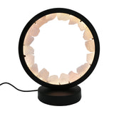 Multi-gemstones round shape acrylic base lamp  white/yellow / blue light table lamp with a USB cable
