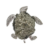 Pyrite multi-style insect/animal ornaments with silver/gold plated base