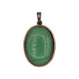 Rose quartz/tiger eye/black agate /amethyst/fluorite / green aventurine gemstone oval pendant with silver and copper color metal