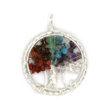 Rose quartz/amethyst/tourmaline/citrine/green aventurine and mix gemstone pendant with silver & copper color metal