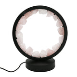 Multi-gemstones round shape acrylic base lamp  white/yellow / blue light table lamp with a USB cable