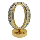 Gemstone chip Oval Lamp Gold Base cold/ warm / natural  USB cable Lamp