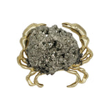 Pyrite multi-style insect/animal ornaments with silver/gold plated base