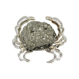 Pyrite multi-style insect/animal ornaments with silver/gold plated base