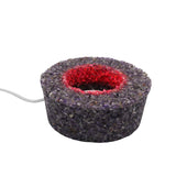 Amethyst/ Black obsidian gemstone chip LED lamp base white/yellow / multi-color light table lamp with a USB cable