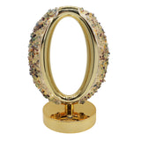 Gemstone chip Oval Lamp Gold Base cold/ warm / natural  USB cable Lamp