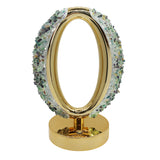 Gemstone chip Oval Lamp Gold Base cold/ warm / natural  USB cable Lamp