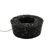 Amethyst/ Black obsidian gemstone chip LED lamp base white/yellow / multi-color light table lamp with a USB cable
