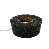 Amethyst/ Black obsidian gemstone chip LED lamp base white/yellow / multi-color light table lamp with a USB cable