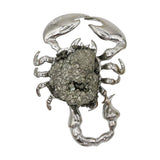 Pyrite multi-style insect/animal ornaments with silver/gold plated base