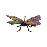 Quartz & Black Kaynite Dragonfly ornaments with electroplated painted metal frame S/ M size