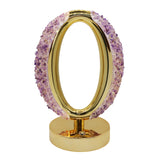 Gemstone chip Oval Lamp Gold Base cold/ warm / natural  USB cable Lamp