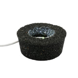 Amethyst/ Black obsidian gemstone chip LED lamp base white/yellow / multi-color light table lamp with a USB cable