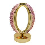Gemstone chip Oval Lamp Gold Base cold/ warm / natural  USB cable Lamp