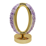 Gemstone chip Oval Lamp Gold Base cold/ warm / natural  USB cable Lamp