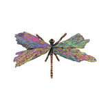 Quartz & Black Kaynite Dragonfly ornaments with electroplated painted metal frame S/ M size