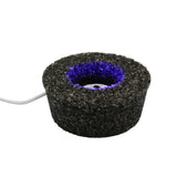 Amethyst/ Black obsidian gemstone chip LED lamp base white/yellow / multi-color light table lamp with a USB cable
