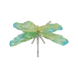 Quartz & Black Kaynite Dragonfly ornaments with electroplated painted metal frame S/ M size