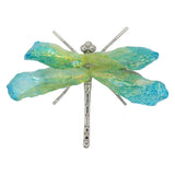 Quartz & Black Kaynite Dragonfly ornaments with electroplated painted metal frame S/ M size