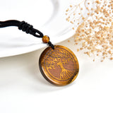 Set of Two Labradorite Tree of Life Medallions