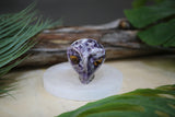 Chevron Amethyst Alien Head Carving Natural Gemstone Healing Energy