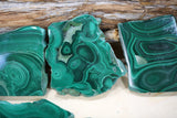 Natural Malachite Polished Slabs Wholesale 1kg Lot Specimens Energy Healing
