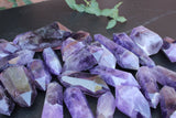 Chevron Amethyst Crystal Point Double Terminated 1 lb Wholesale Bulk Lot