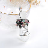 Rock Crystal Pendant Gemstone Copper Plated Wire Tree Design, PND6002XX