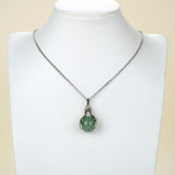 Gemstone Sphere Pendant Silver Plated Ball-In-Hands Design, PNG5091XX