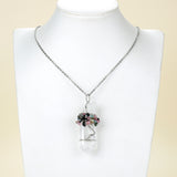 Rock Crystal Pendant Gemstone Copper Plated Wire Tree Design, PND6002XX