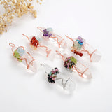 Rock Crystal Pendant Gemstone Copper Plated Wire Tree Design, PND6002XX