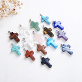 Gemstone Cross Pendants, Small Size, PND4118XX