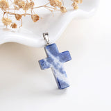 Gemstone Cross Pendants, Small Size, PND4118XX