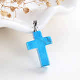 Gemstone Cross Pendants, Small Size, PND4118XX