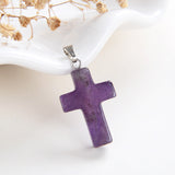 Gemstone Cross Pendants, Small Size, PND4118XX