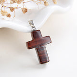 Gemstone Cross Pendants, Small Size, PND4118XX
