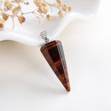 Gemstone Thin&Long Angular Cone Pendants Or Pendulums, Big Size, PND4119XX